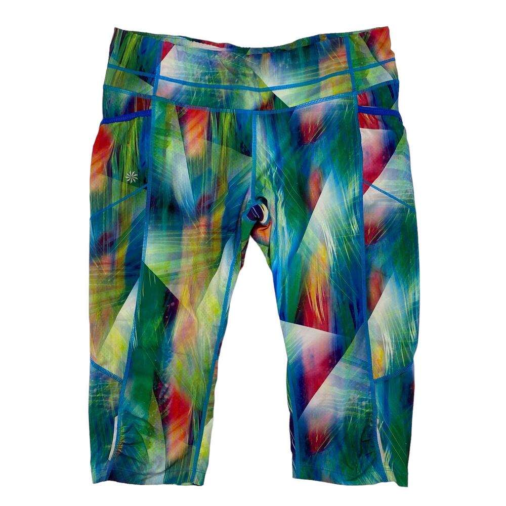 ATHLETA Tropea Dobby Be Free Knickers Leggings Size Large  #305922 Multicolor